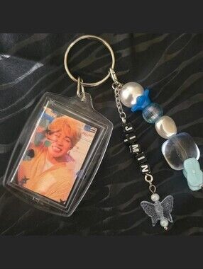 Jimin BTS Double-Sided Photo Keychain / Bag Charm